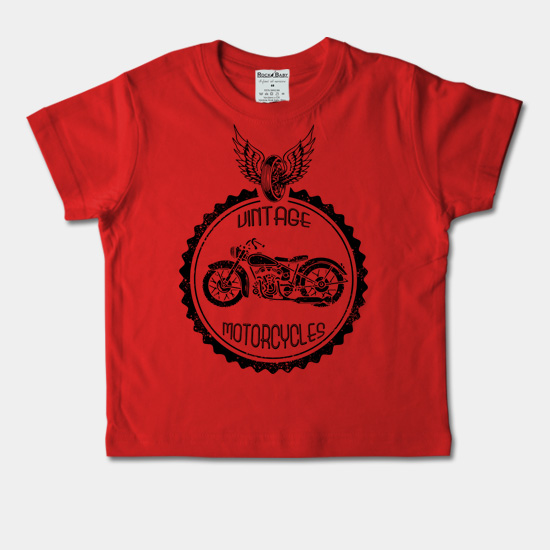 Detské tričko krátky rukáv - Retro motorka
