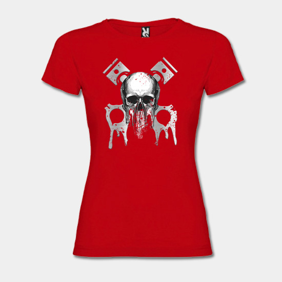 Dámské tričko - Lebka a písty