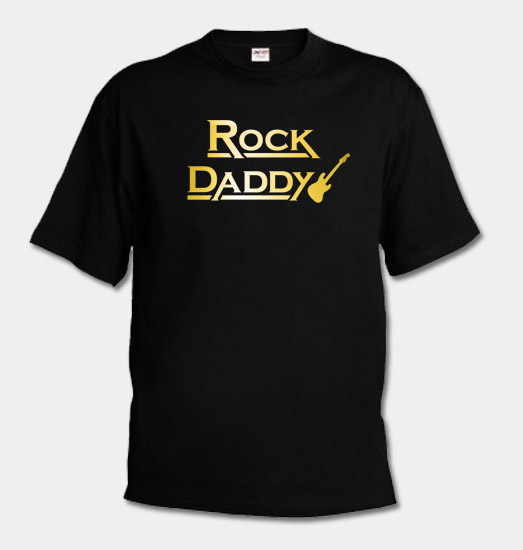 Pánské tričko - Rock Daddy - zlatý potisk