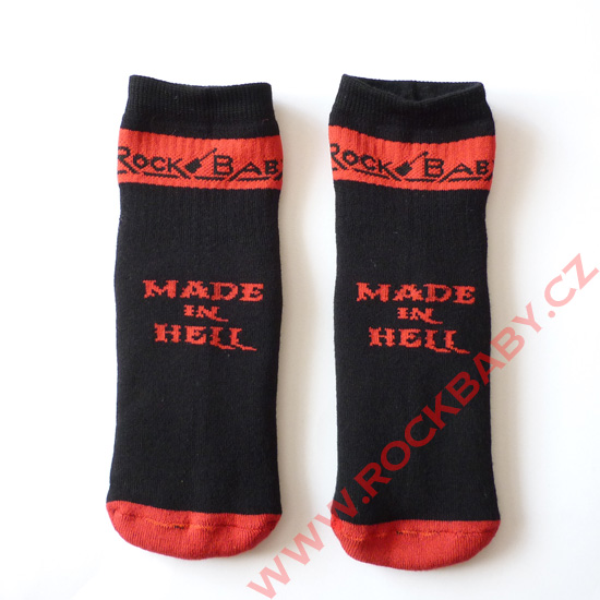 Dětské ponožky - Made in hell, černé