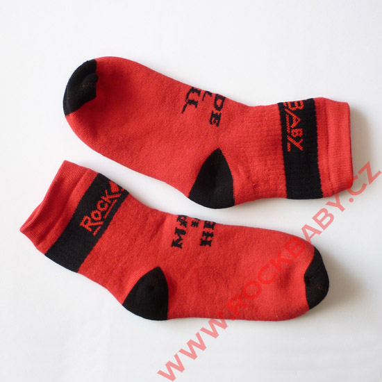 Detské ponožky - Made in hell, červené