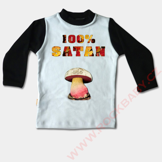 Detské tričko dlhý rukáv - 100% Satan